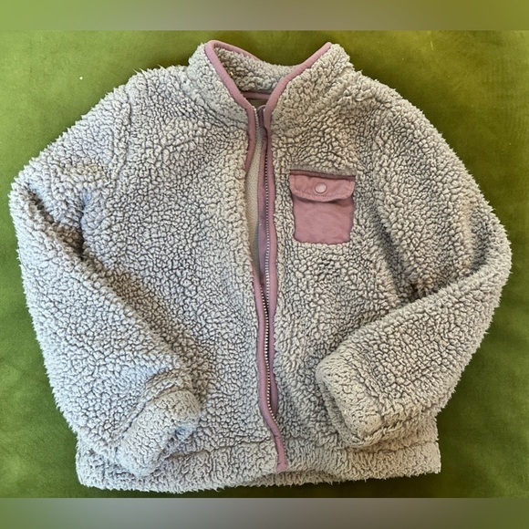 Rumi + Ryder Purple Fleece-Lined Sherpa Jacket Size 6-7 - Picture 1 of 6